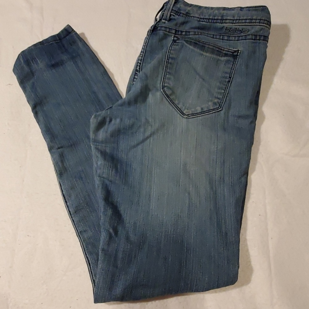 Bebe Blue Jean Skinny Leggings Womens 30